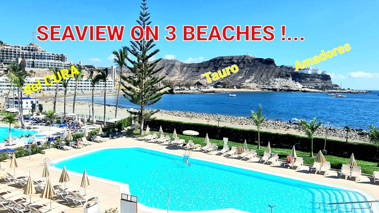 Oceanfront Deluxe-45M,Heated Pools,2Aircondition, 2Tv-65",Dishwasher,600Mb,Lift,Amadores View ! Playa Del Cura (Gran Canaria) Exterior foto