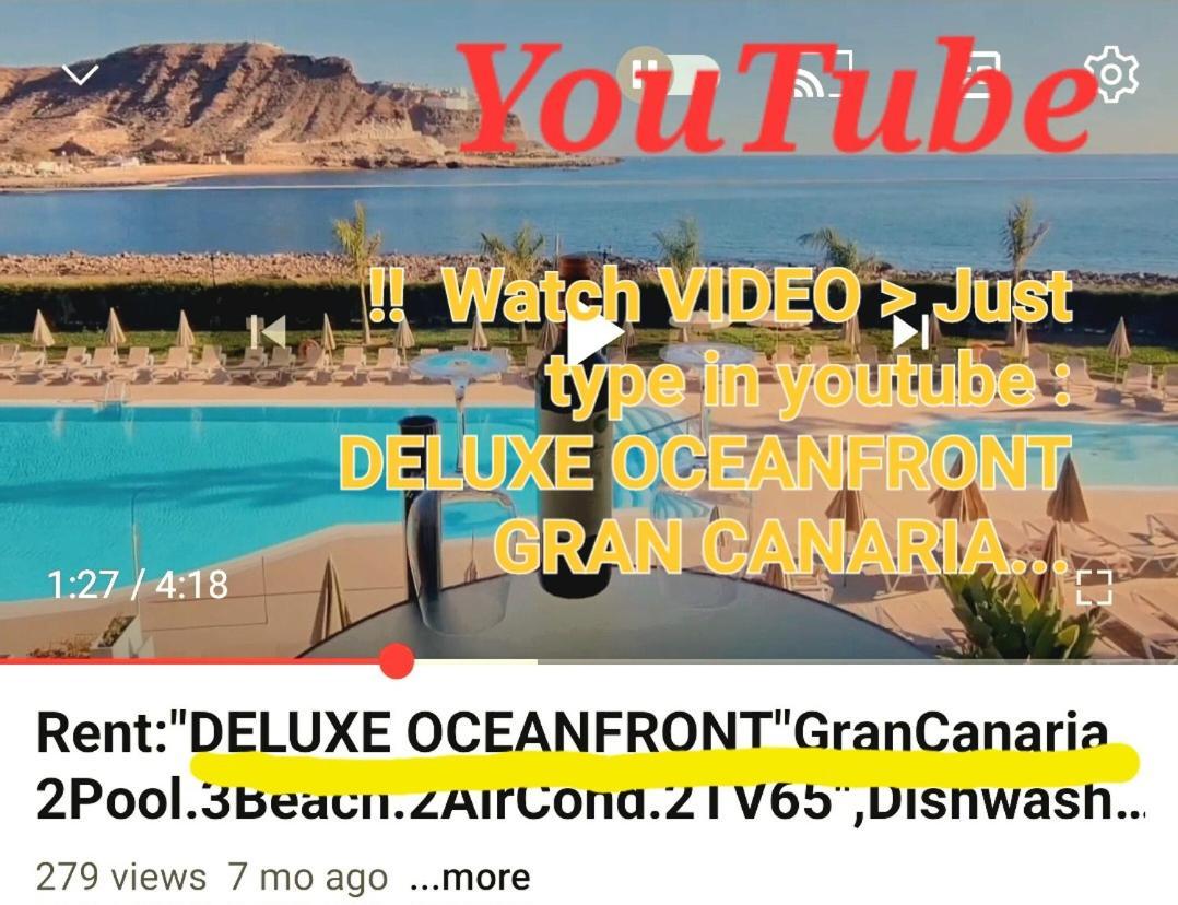 Oceanfront Deluxe-45M,Heated Pools,2Aircondition, 2Tv-65",Dishwasher,600Mb,Lift,Amadores View ! Playa Del Cura (Gran Canaria) Exterior foto